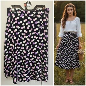 NWT Talbots Petite Striped Tie-Waist Skirt - Size 8P